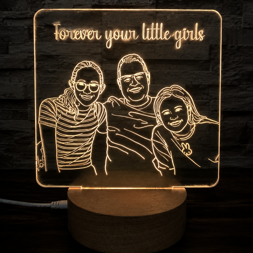 Sketched Custom LED Night Light