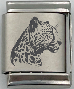 13mm Laser Engraved Charm - Cheetah