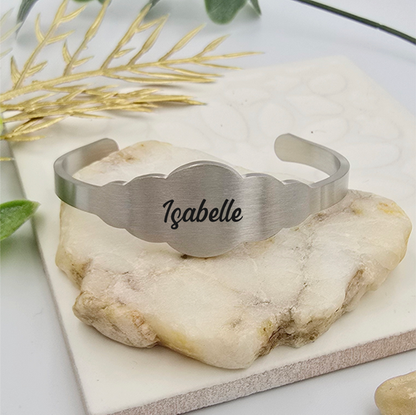 Children's Personalized Scalloped Bangle