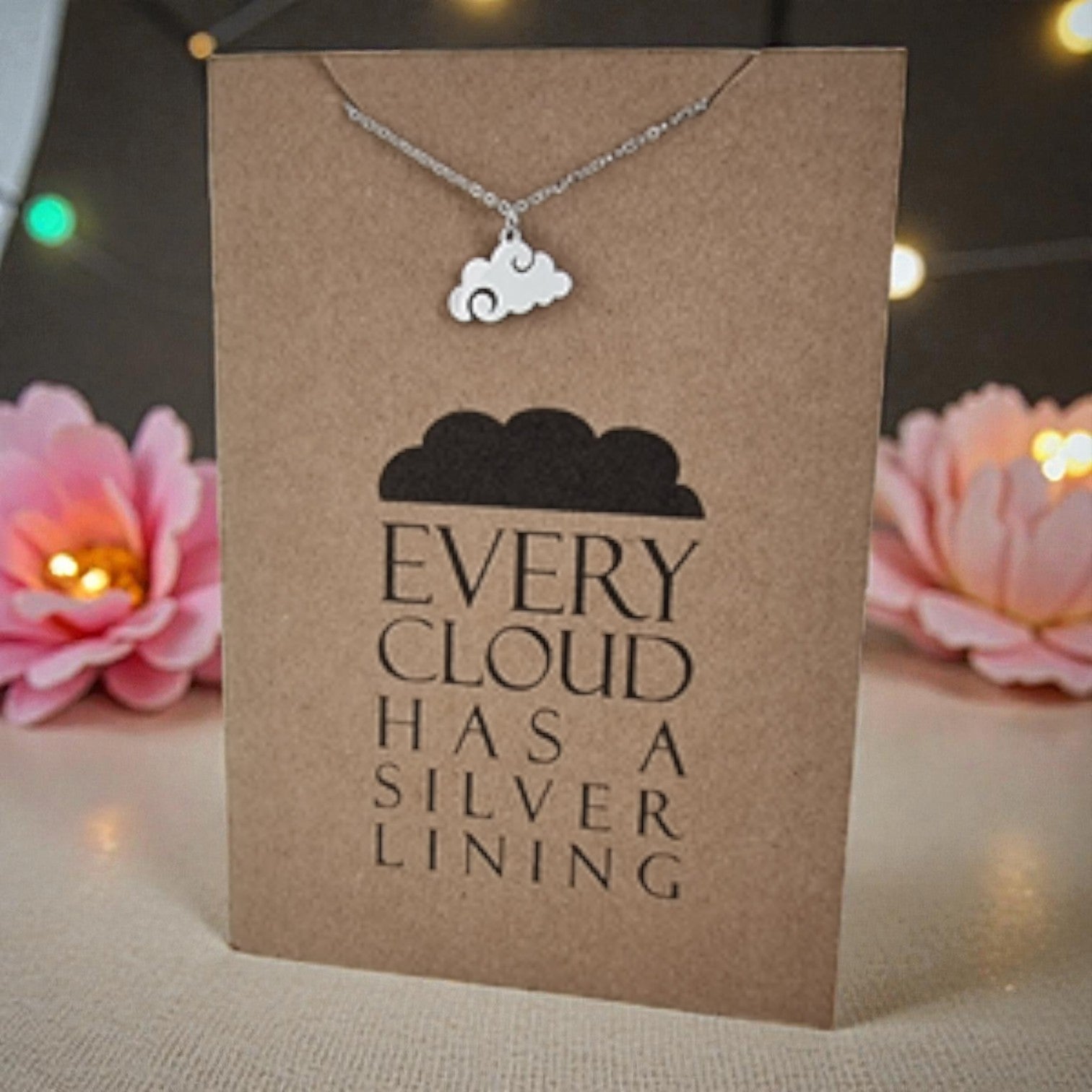 Cloud Pendant & Chain - Card 419