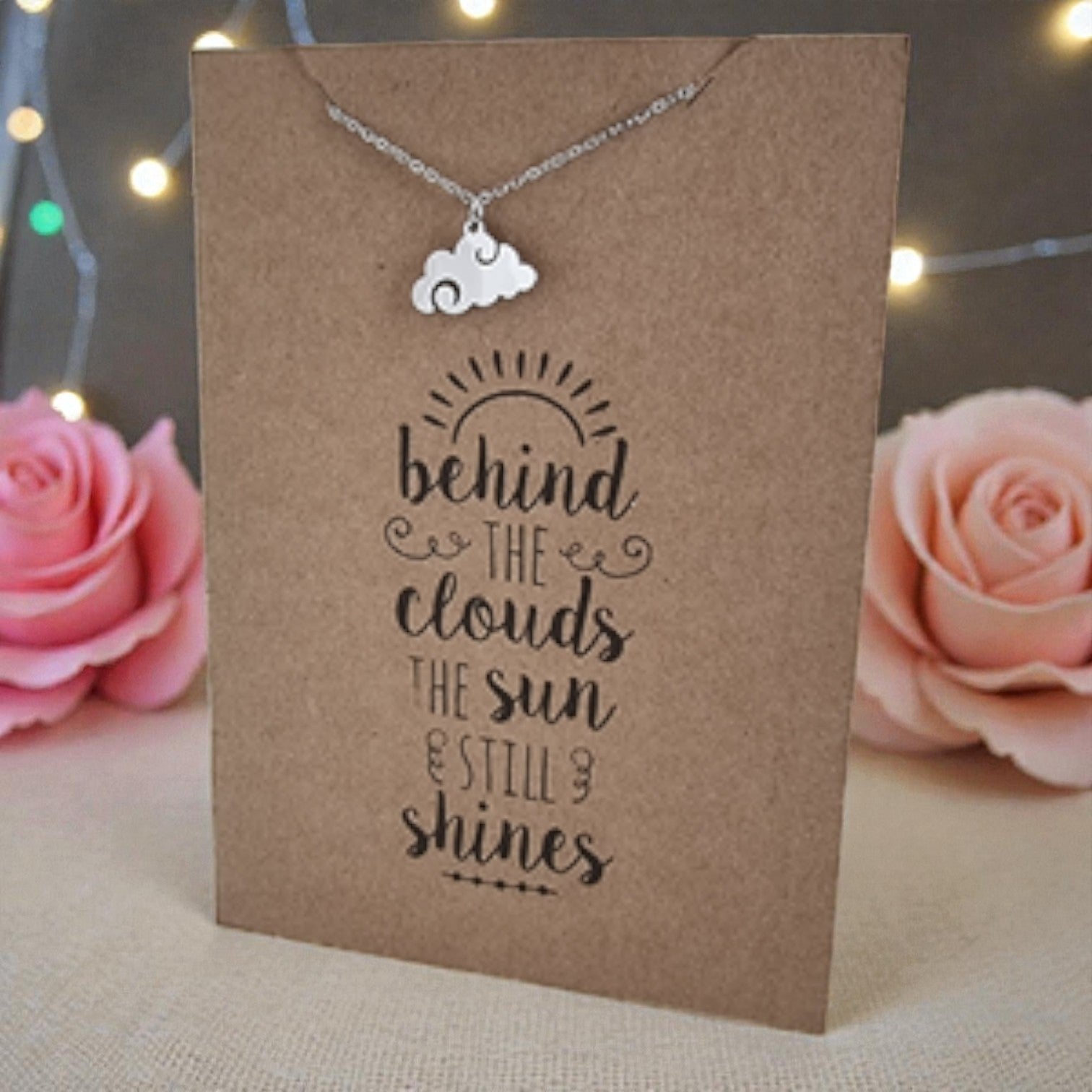 Cloud Pendant & Chain - Card 420