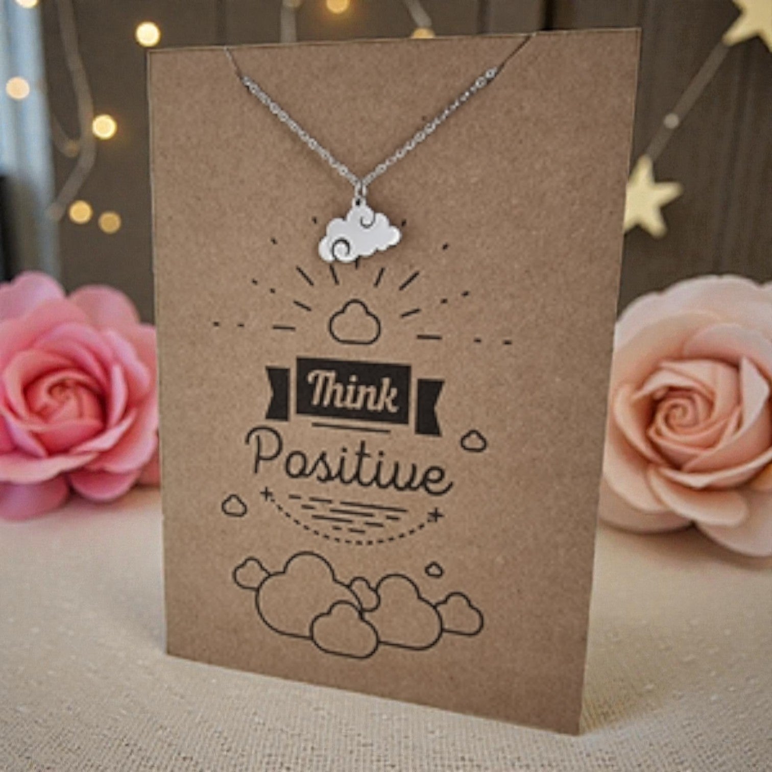 Cloud Pendant & Chain - Card 422