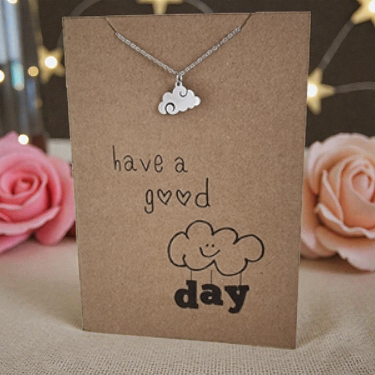Cloud Pendant & Chain - Card 423