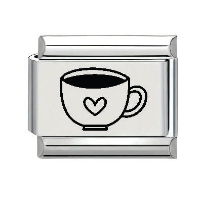 9mm Laser Italian Charm - Cup