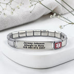 9mm Medical Alert Connector Charm Bracelet