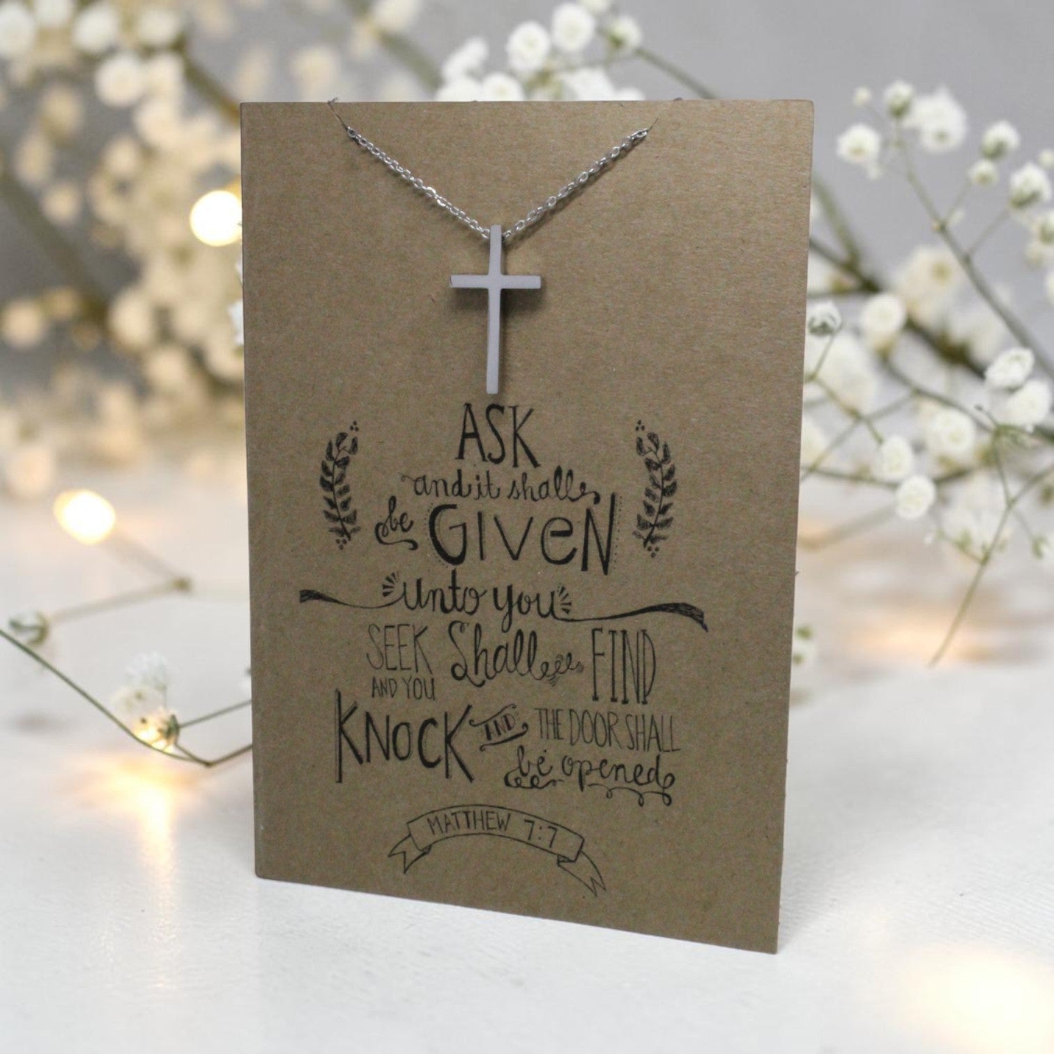 Cross Pendant & Chain - Card 50