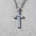 Personalized Wide Cross Pendant and Chain