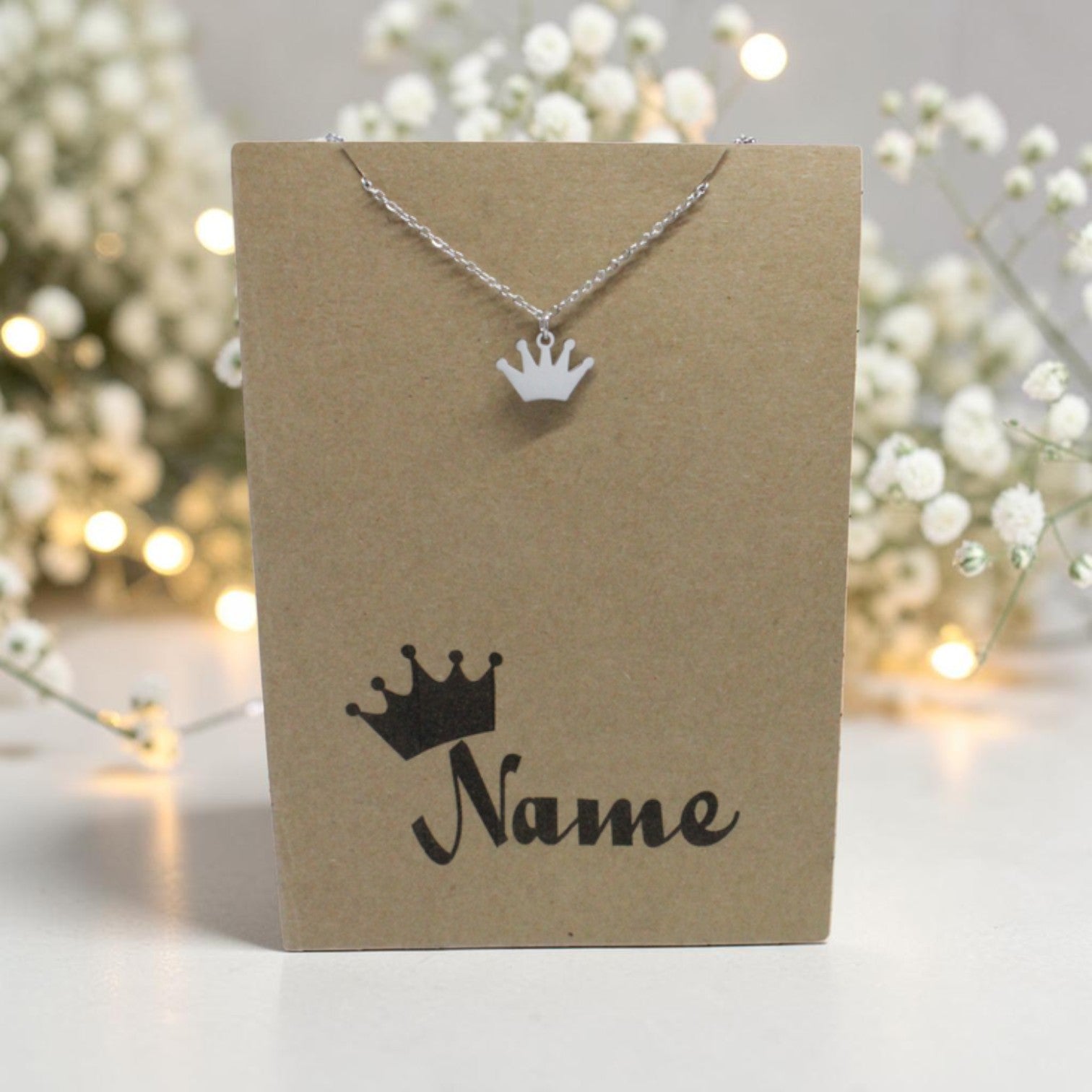 Crown Pendant & Chain - Card 142 (Click to personalize card)
