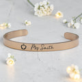 Custom Engraved 5mm Stainless Steel Rose Gold Teacher Bangle