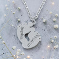 Custom Engraved Feet Pendant and Chain