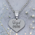 Custom Engraved Heart Pendant and Chain