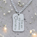 Custom Engraved Rectangle Pendant and Chain
