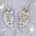 Custom Engraved Split Heart Pendants and Chains