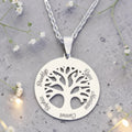 Custom Engraved Tree of Life Pendant and Chain