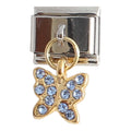 Blue Butterfly Dangle 9mm Charm (Discontinued)