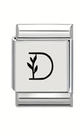 13mm Laser Italian Charm - Letter D