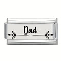 9mm Laser Italian Charm - Dad Superlink