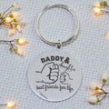 Daddy & Daughter Engraved Keyring