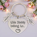 Engraved Heart Keyring with 2 Engraved Charms