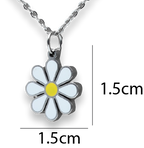 Daisy Enamel Pendant & Chain - Card 483