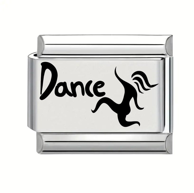 9mm Laser Engraved Charm - Dance