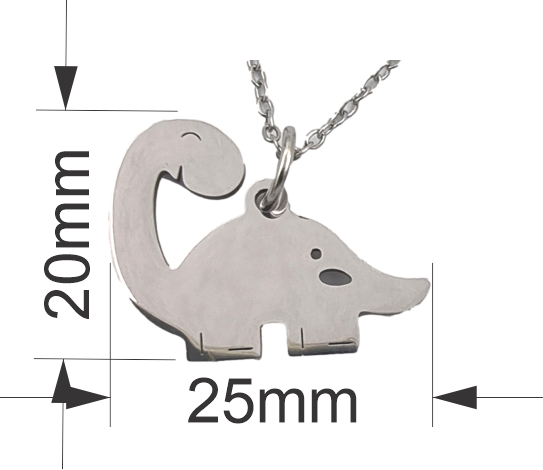 Dino Pendant and Chain - Card 543