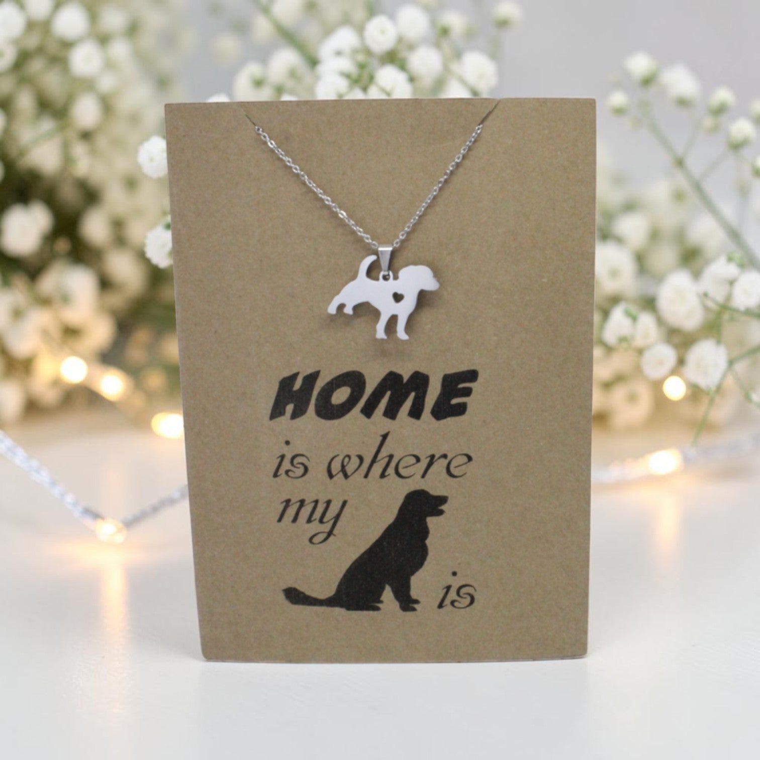 Dog Pendant & Chain - Card 190