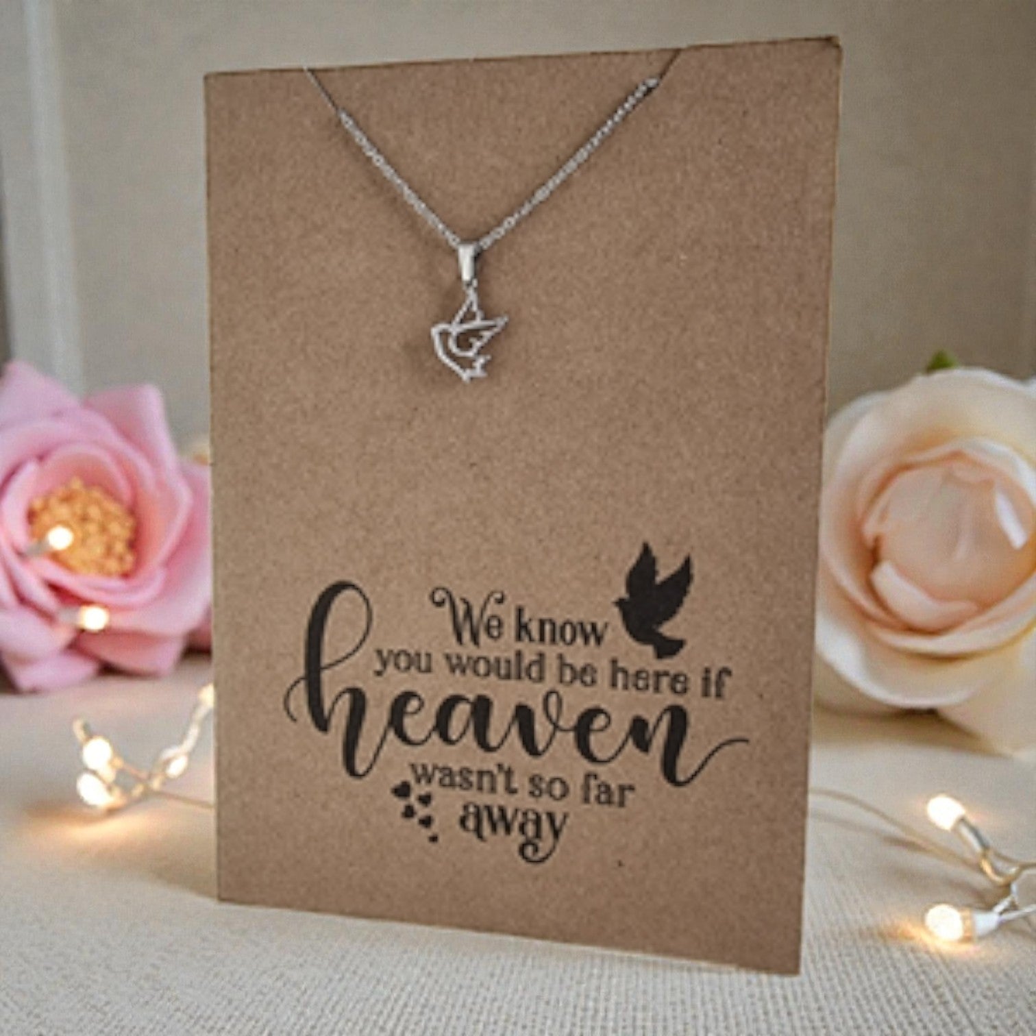 Dove Pendant & Chain - Card 424