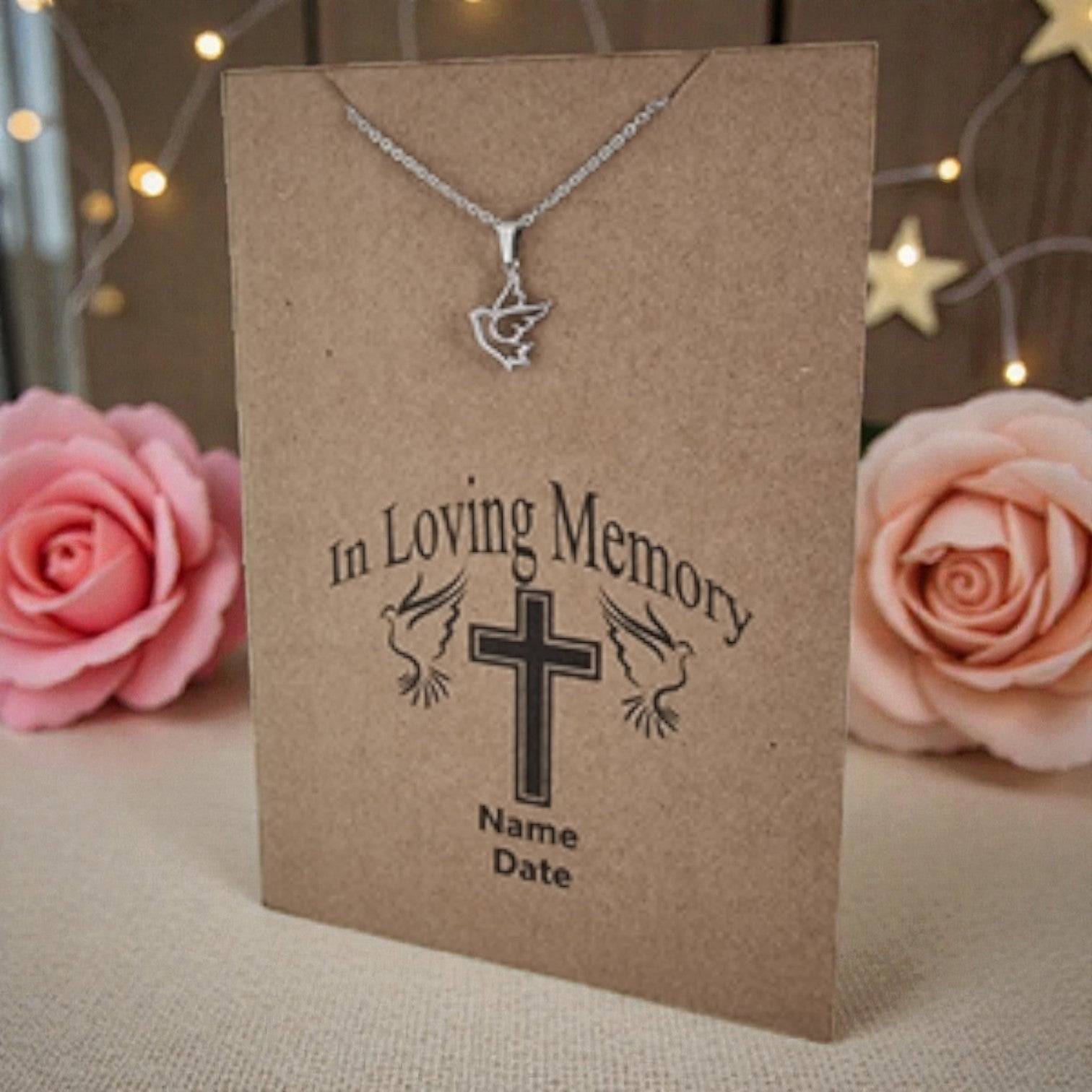 Dove Pendant & Chain - Card 425