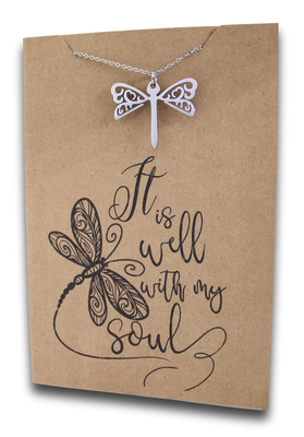 Dragonfly Pendant & Chain - Card 359