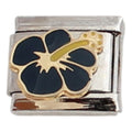 Black Hibiscus (colour may vary) 9mm Charm