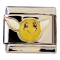Smiley face with wings 9mm Charm