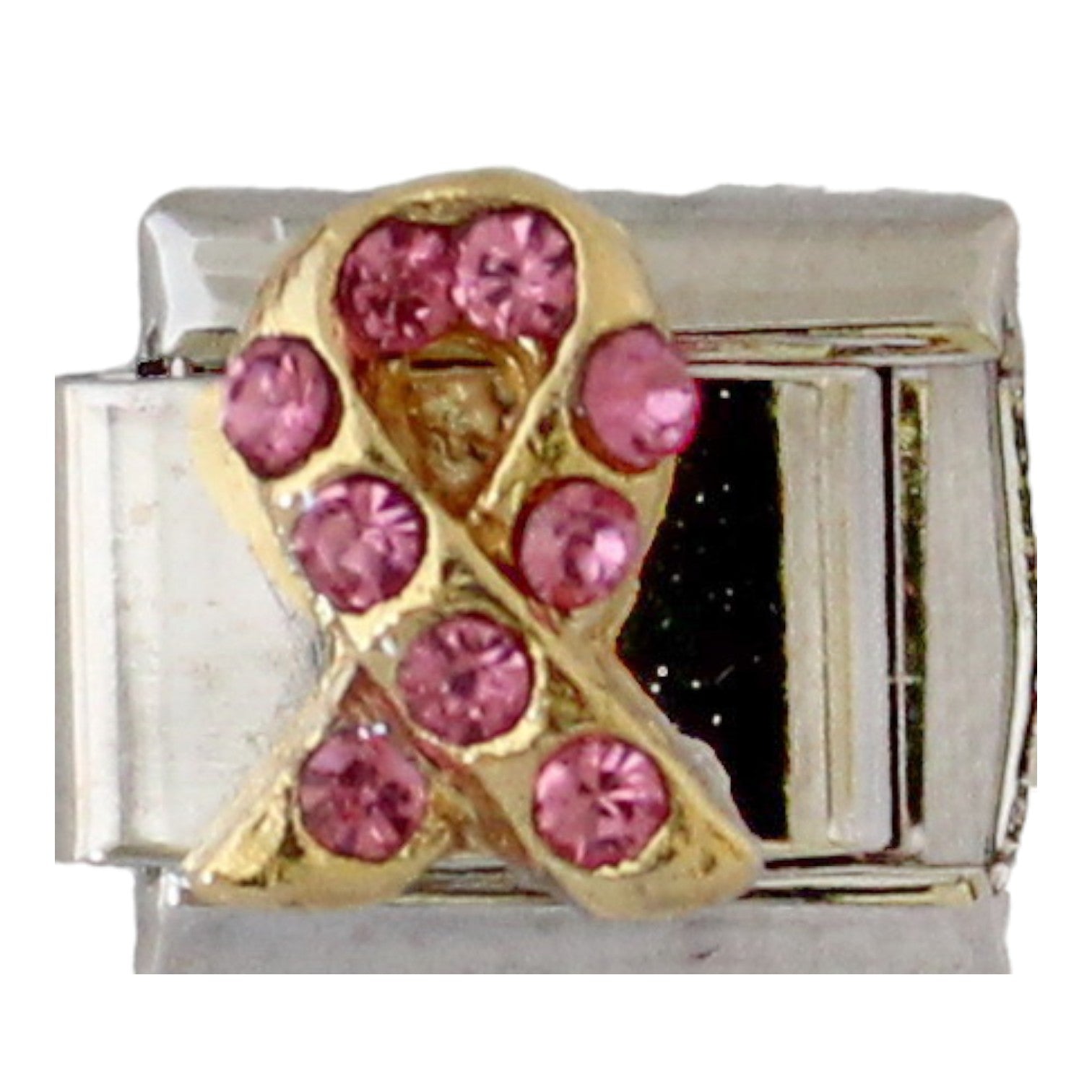 CZ Pink Ribbon 9mm Charm