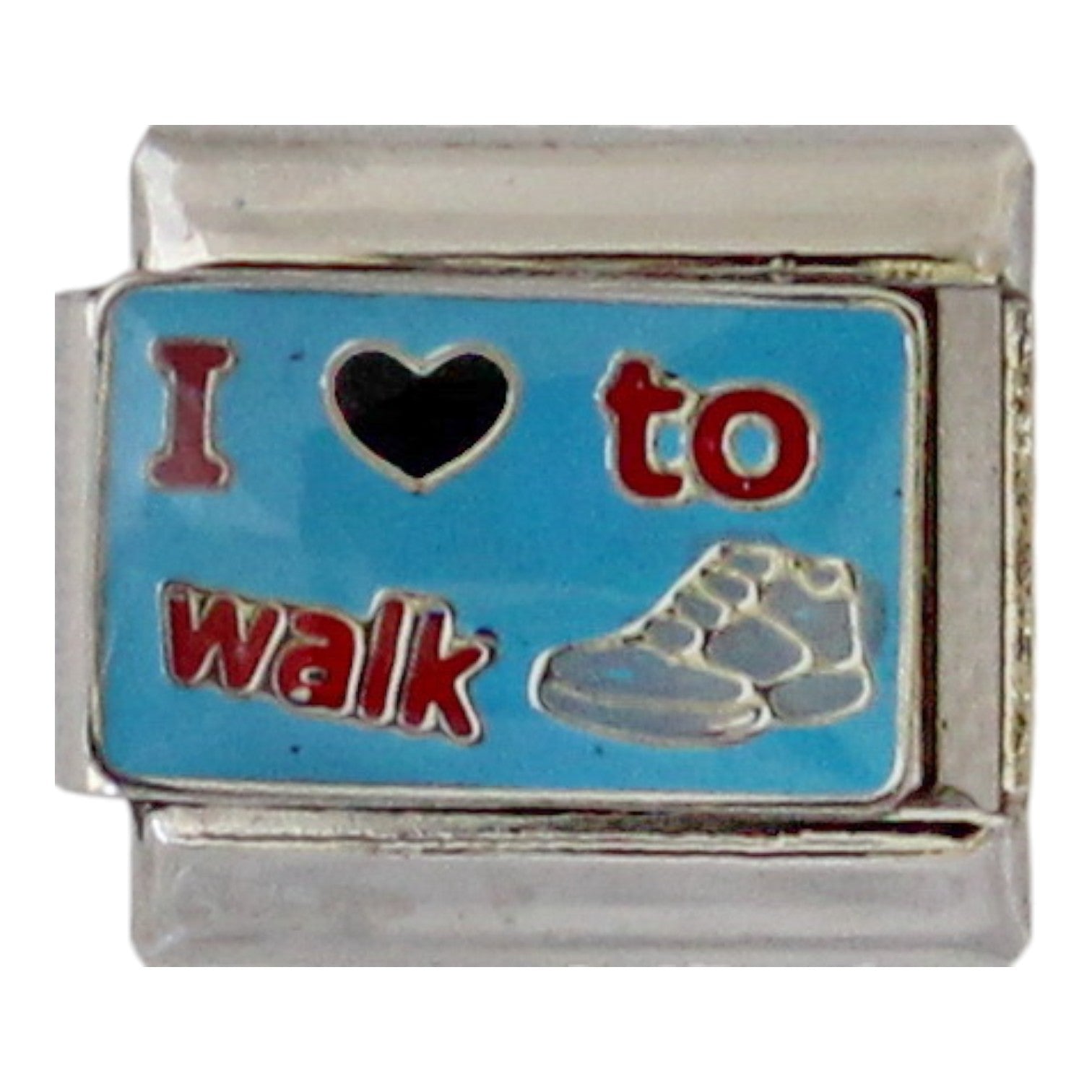 I Love to Walk 9mm Charm