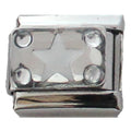 White Star w/Stones 9mm Charm