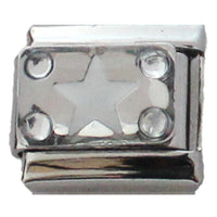 White Star w/Stones 9mm Charm