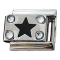 Black Star w/Stones 9mm Charm