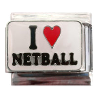 I Love Netball 9mm Charm