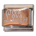 Rose gold live love laugh 9mm Charm