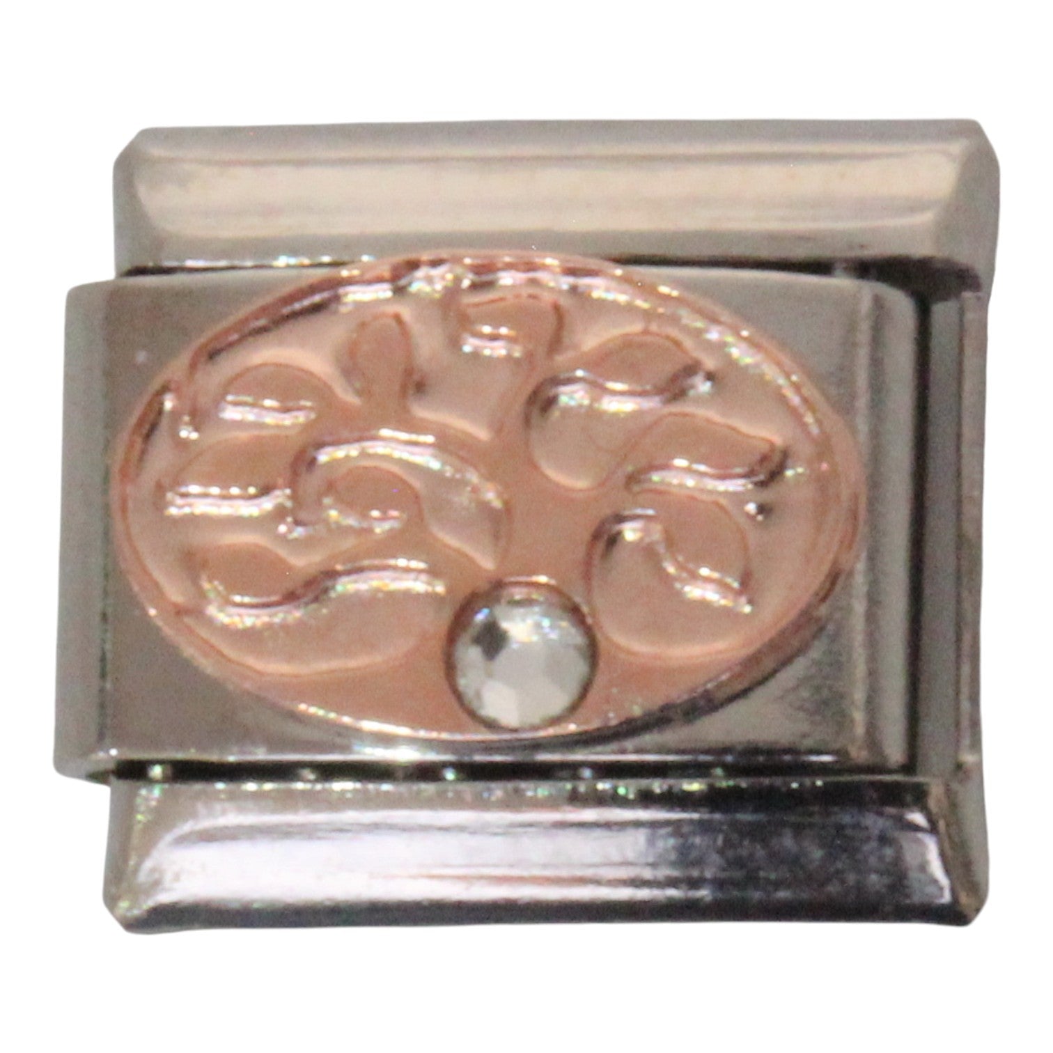 Rose gold tree of life with stone 9mm Charm