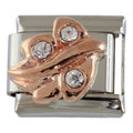 Rose Gold Leaf 9mm Charm