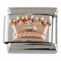 Rose Gold Crown 9mm Charm