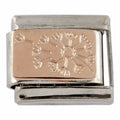 Rose Gold Dandelion 9mm Charm
