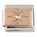 Rose Gold Star Stone 9mm Charm
