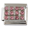 Pink Stones 9mm Charm