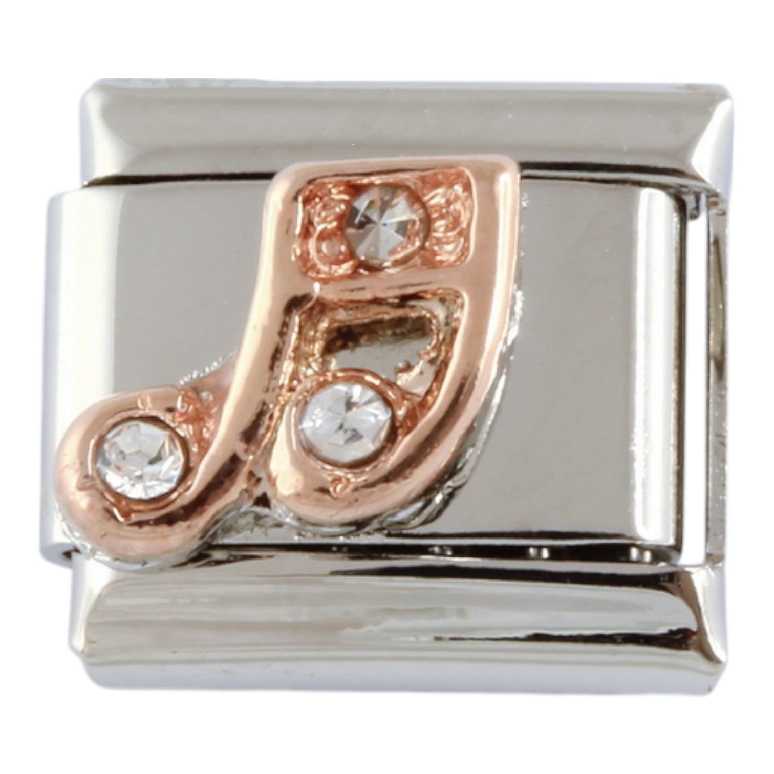 Rose Gold Music Note 9mm Charm