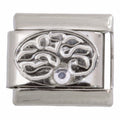 Silver Tree 9mm Charm