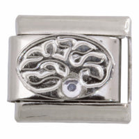 Silver Tree 9mm Charm