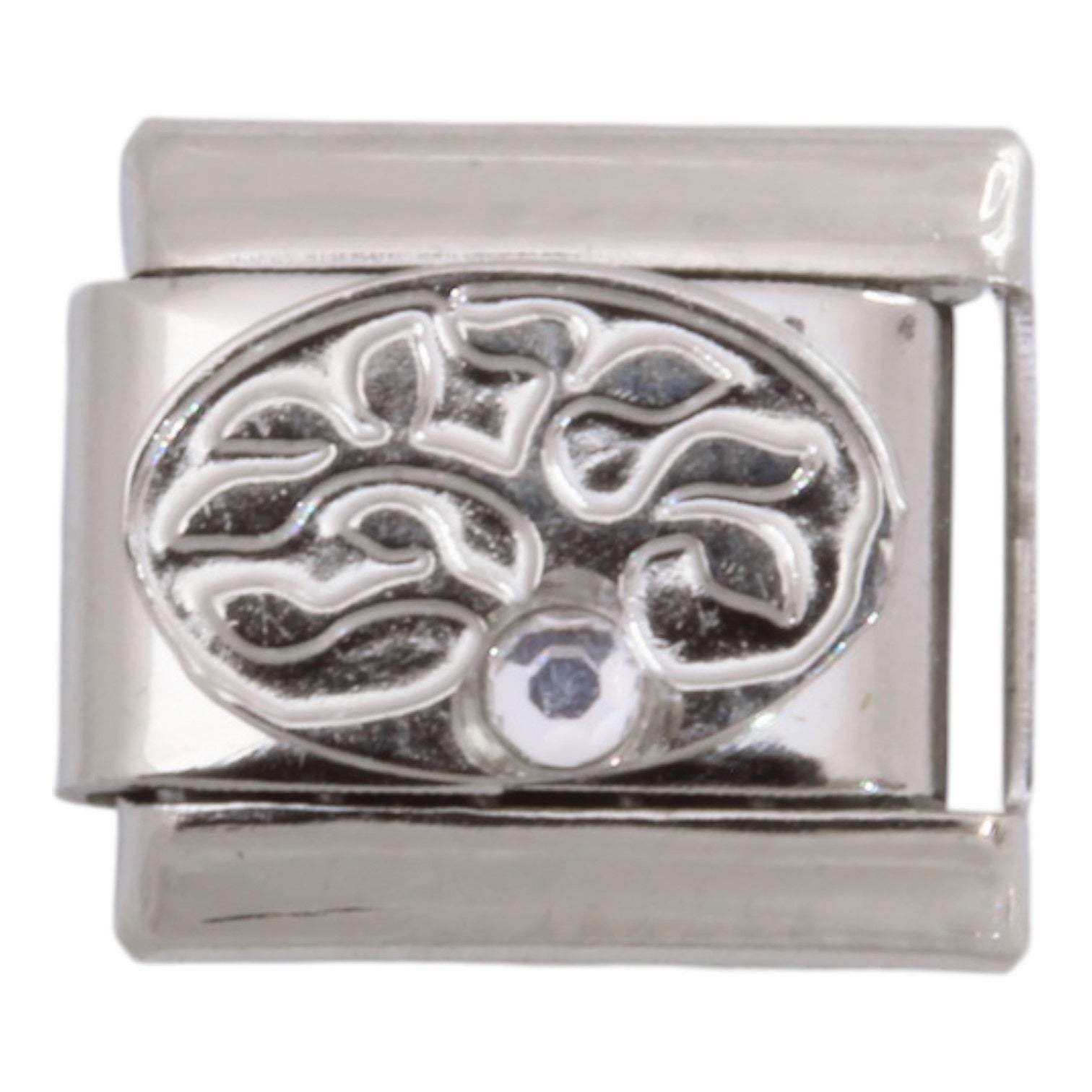 Silver Tree 9mm Charm