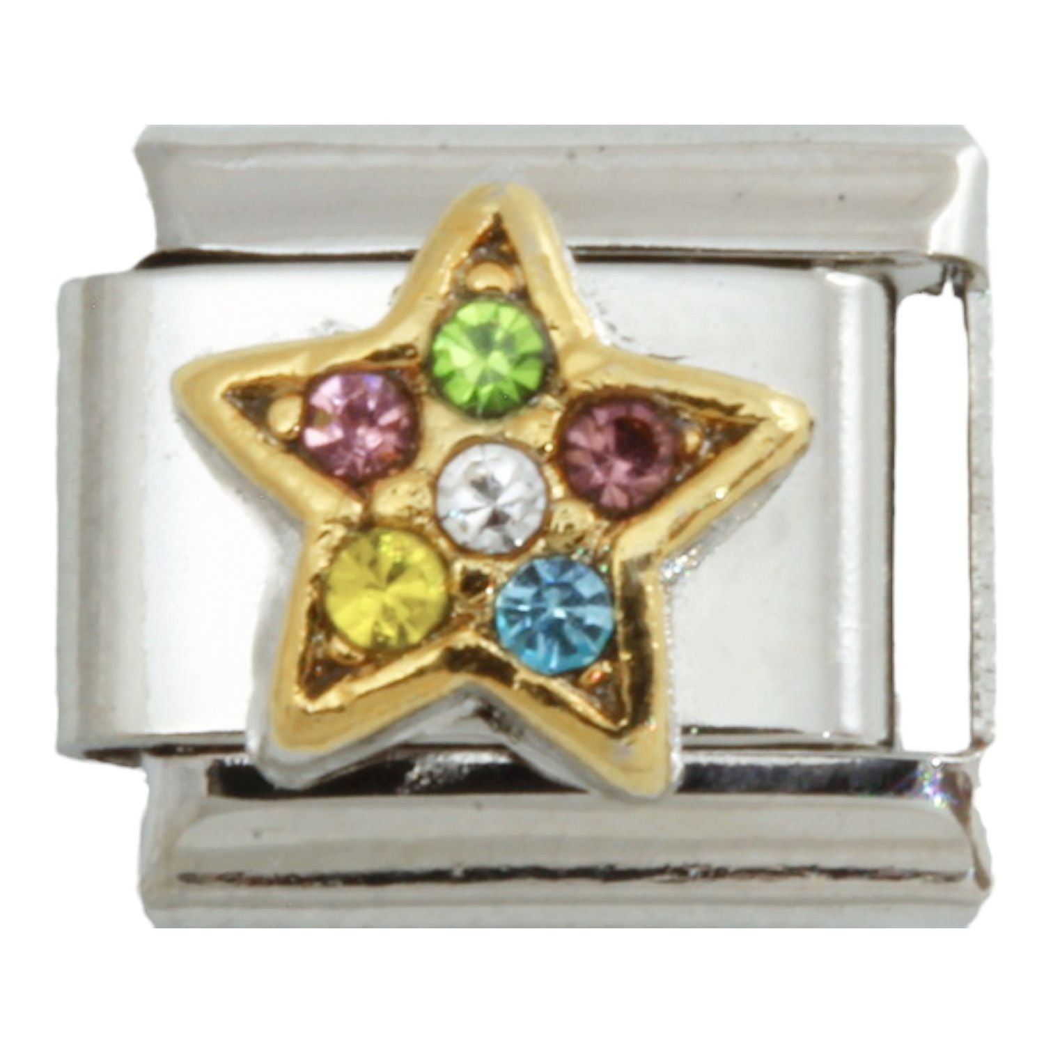 Star Colour Stones 9mm Charm
